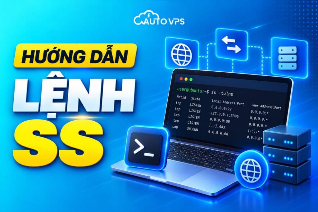 Ảnh minh họa bài viết Hướng Dẫn Lệnh ss Trong Linux – Kiểm Tra Cổng & Kết Nối