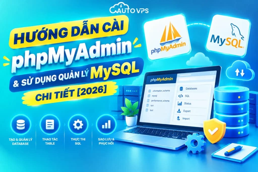 Cài phpMyAdmin & Sử Dụng Quản Lý MySQL