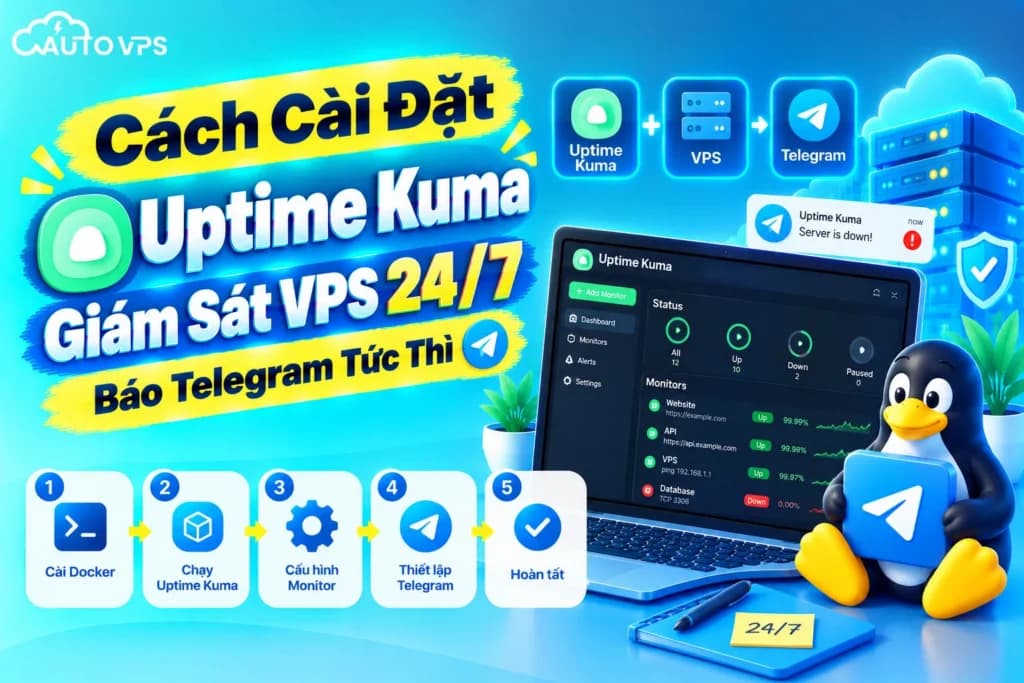 Cách Cài Đặt Uptime Kuma Giám Sát VPS