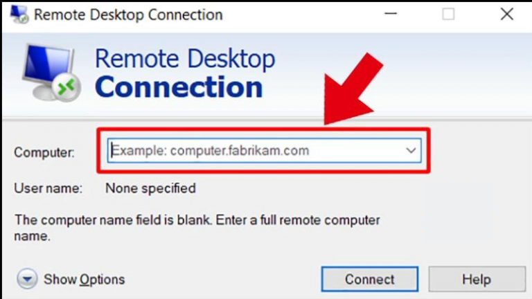 Truy cập vào Remote Desktop Connection và nhập mật khẩu mới