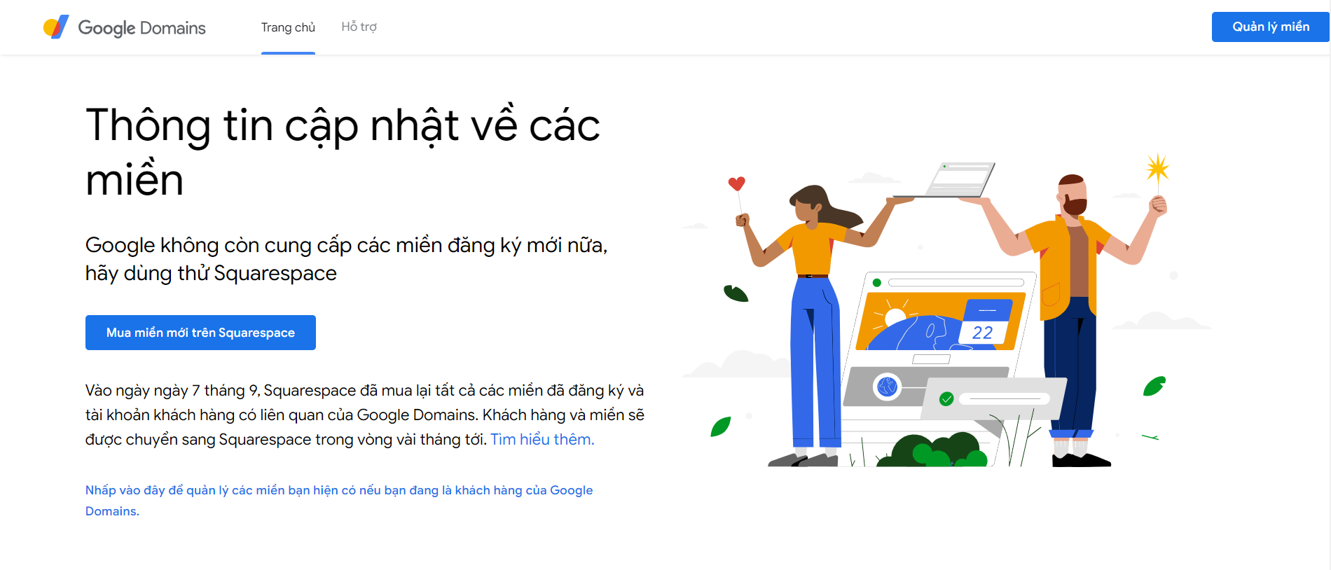 Giao diện Google Domains