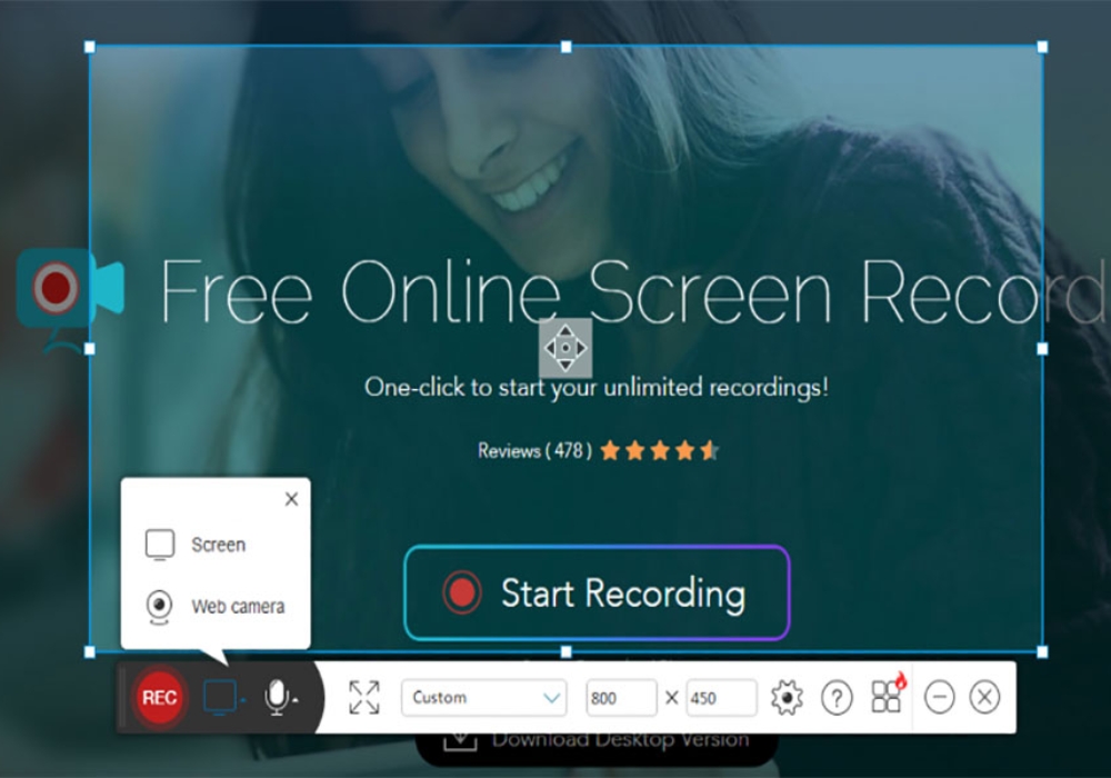 Phần mềm Free Online Screen Recorder