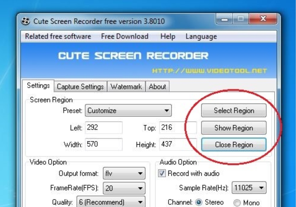Phần mềm Cute Screen Recorder Free