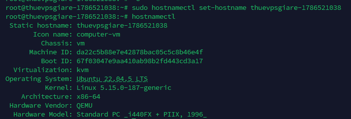 Khôi phục về hostname cũ