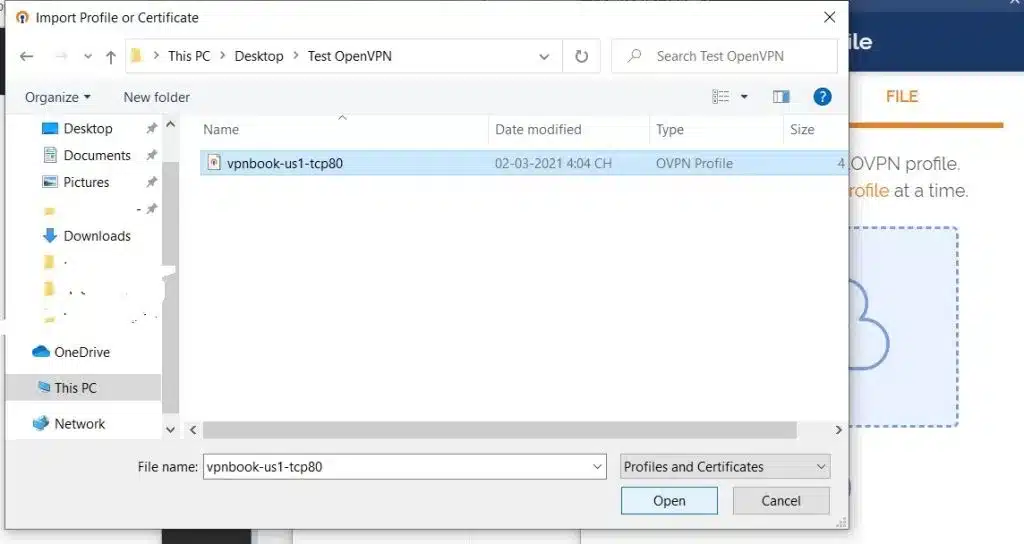 Sử dụng VPN vừa được tạo
