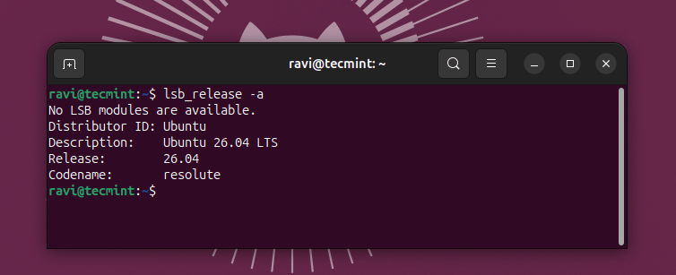 Xác nhận phiên bản Ubuntu và nhân hệ điều hành