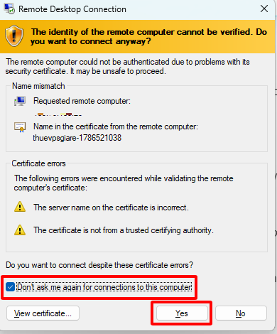 cảnh báo an ninh bảo mật về chứng chỉ mã hóa (SSL Certificate Warning)