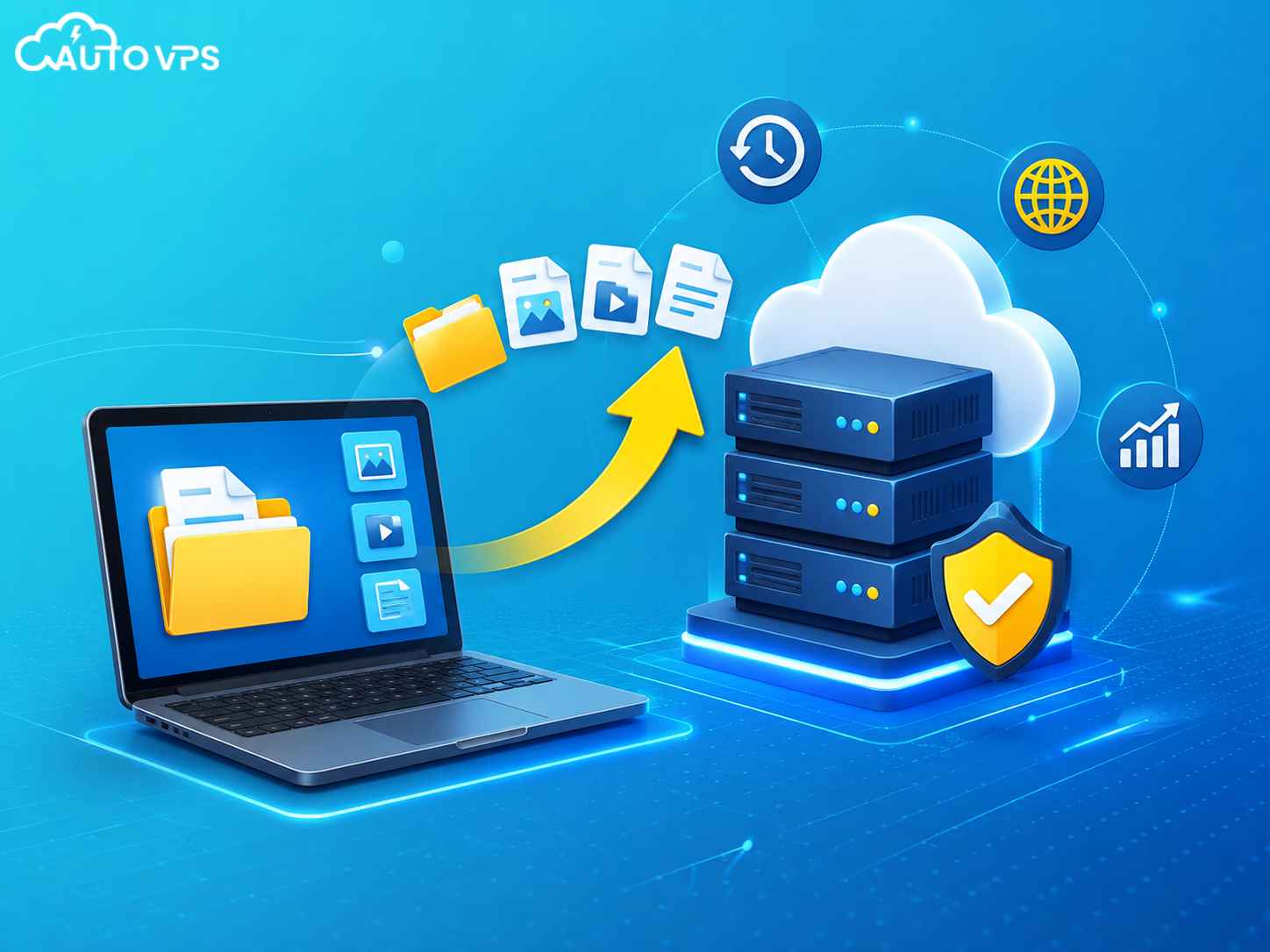 chuyển dữ liệu từ PC lên VPS
