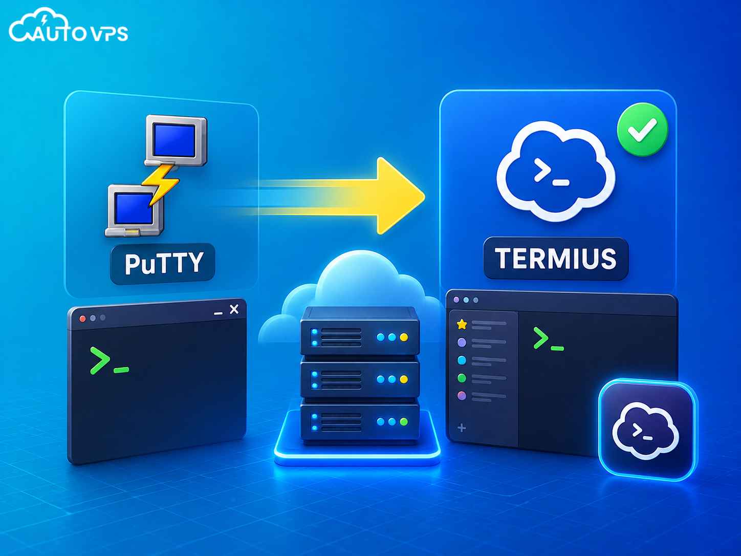 nên chọn Termius thay vì PuTTY để đăng nhập vps