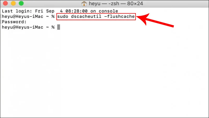 xóa bộ nhớ đệm DNS trên macOS